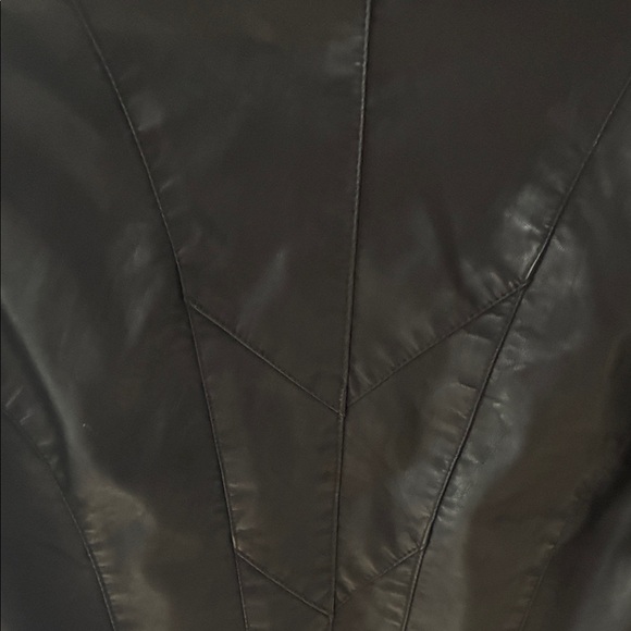 Women’s Blank NYC Black Faux Leather Moto Jacket - Sleek Asymmetric Zip - Picture 7 of 10